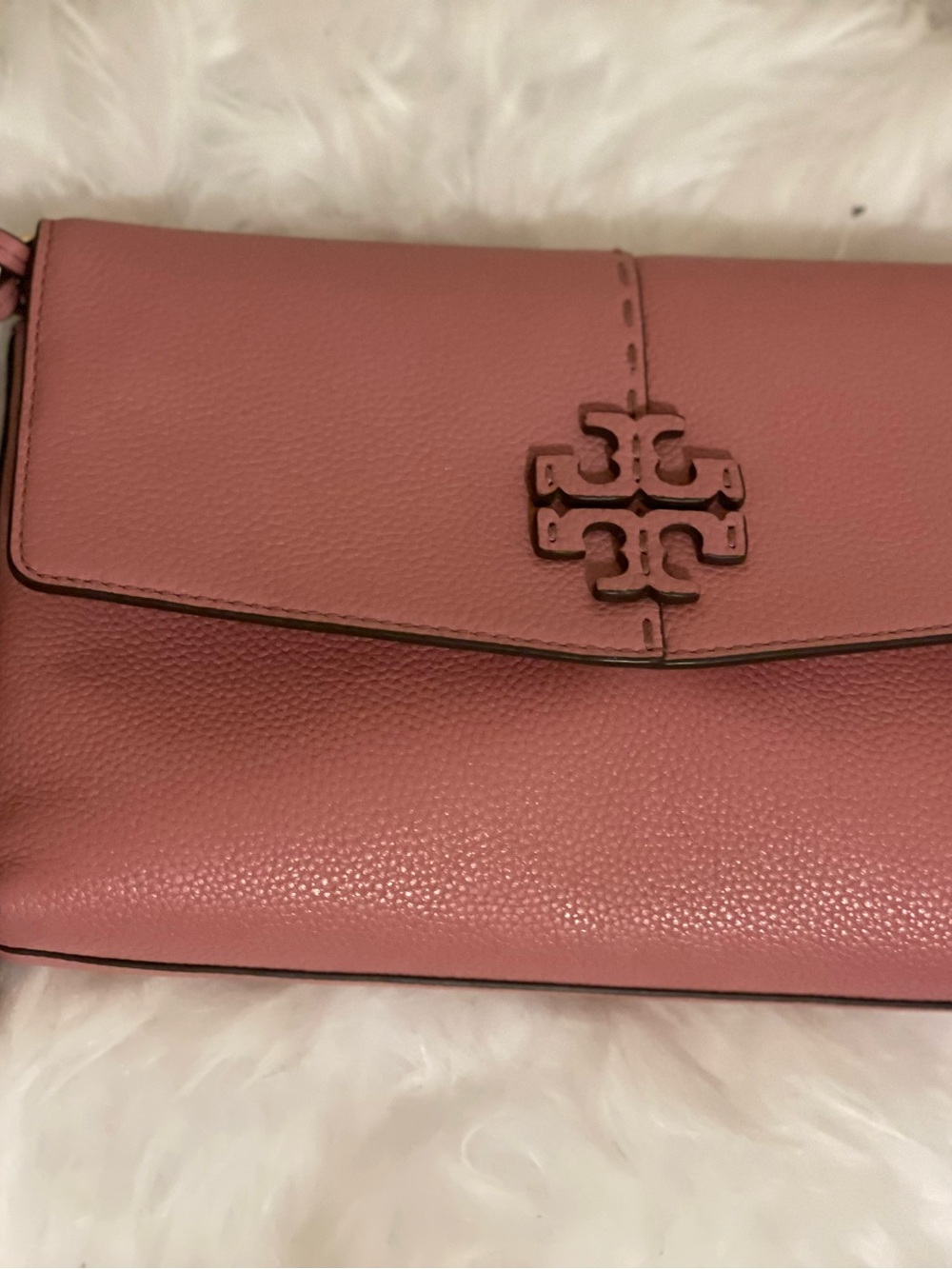 Tory Burch Dusty Rose Leather Crossbody with Tassel - Picture 2 of 13